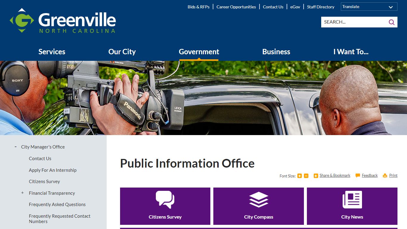 Public Information Office | Greenville, NC